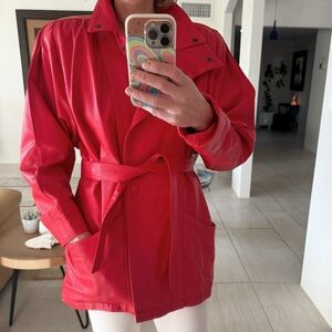 Peruzzi Vintage Red Napa Leather Jacket 80s-90s Size 4